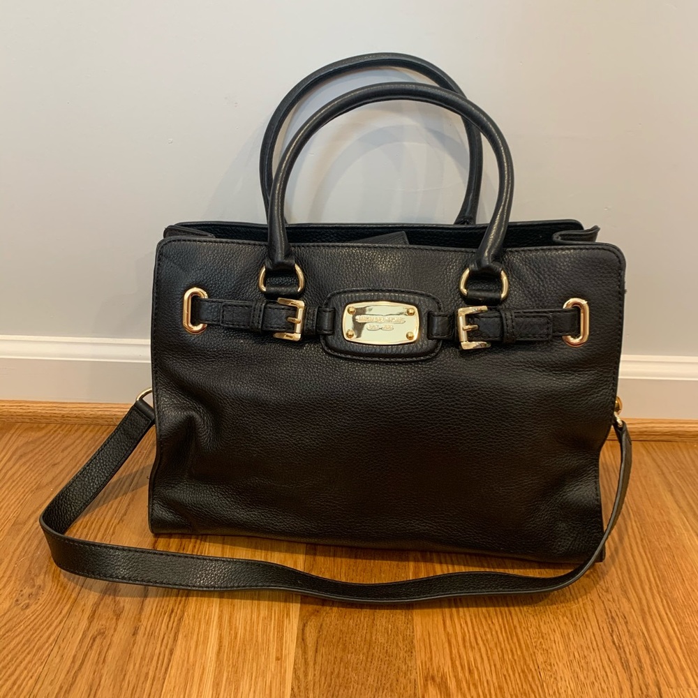 Michael Kors Shoulder Bag Black and Gold